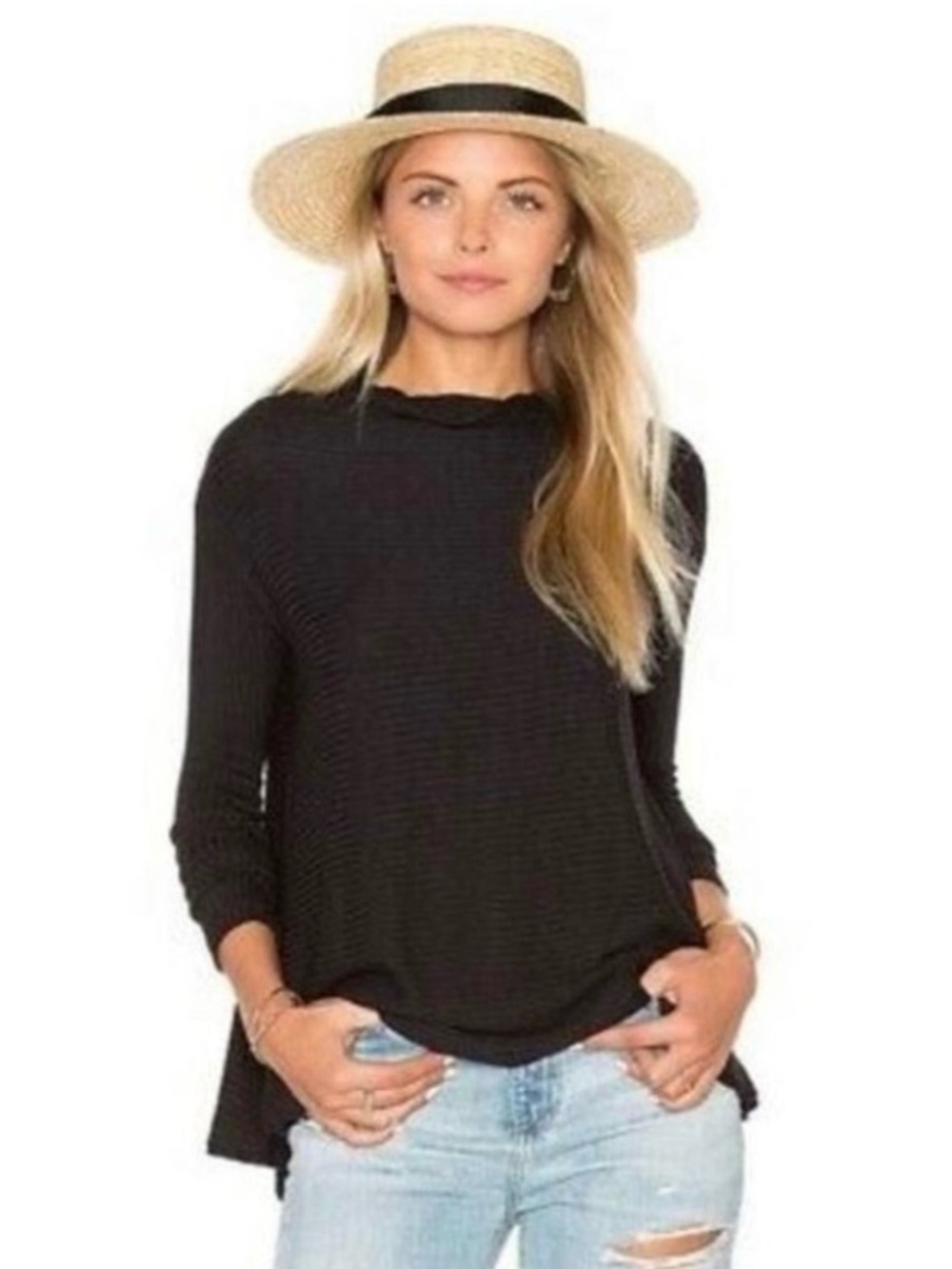 Free People | We The Free | Love Split Tunic | Black | Size = XS
